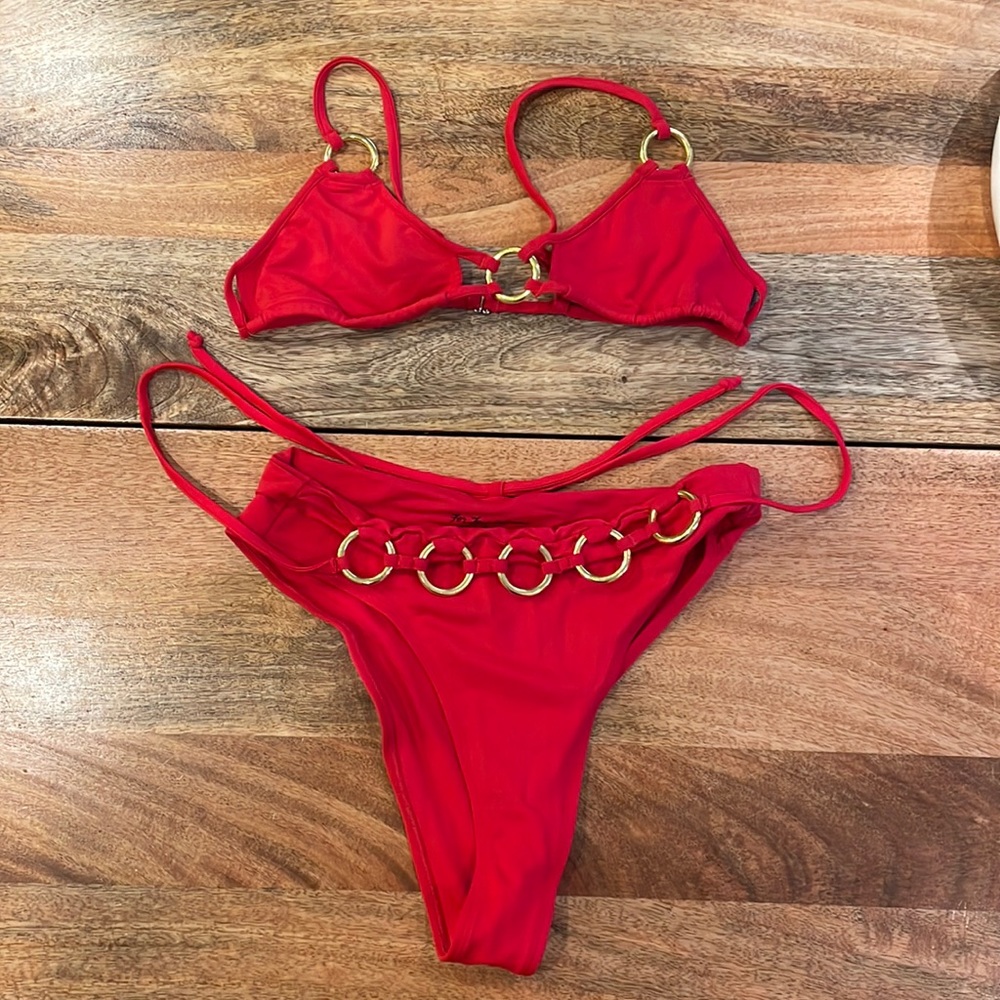 For Love & Lemons Red Bikini
